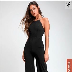 Lulu’s Wide Leg Black Jumpsuit
